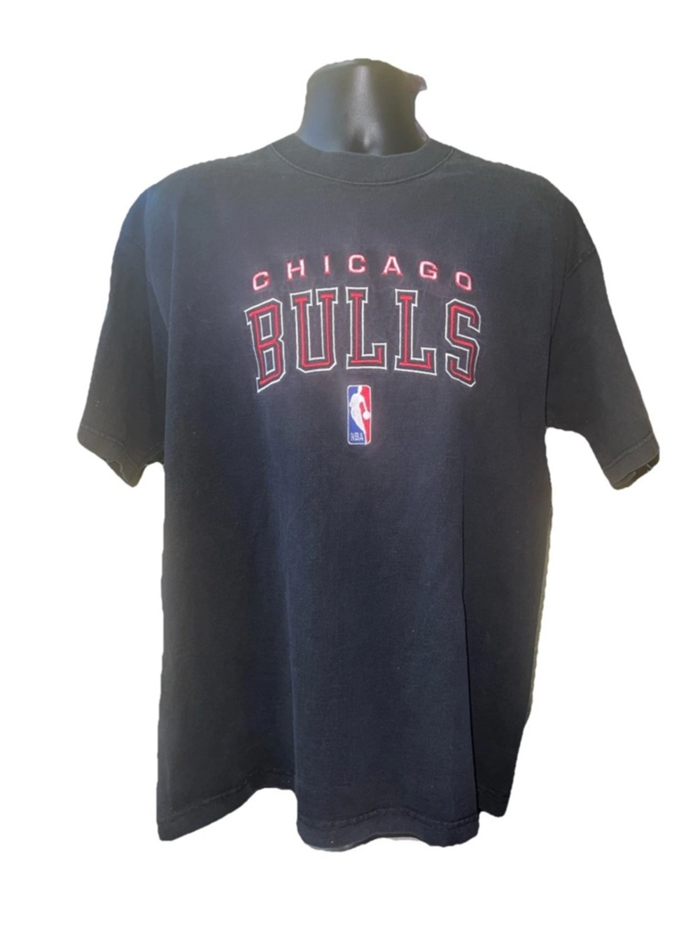 Vintage Chicago Bulls Black Logo Embroidered Logo Short Sleeve XL Pro Player